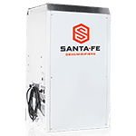 A white box with the santa fe logo on it.